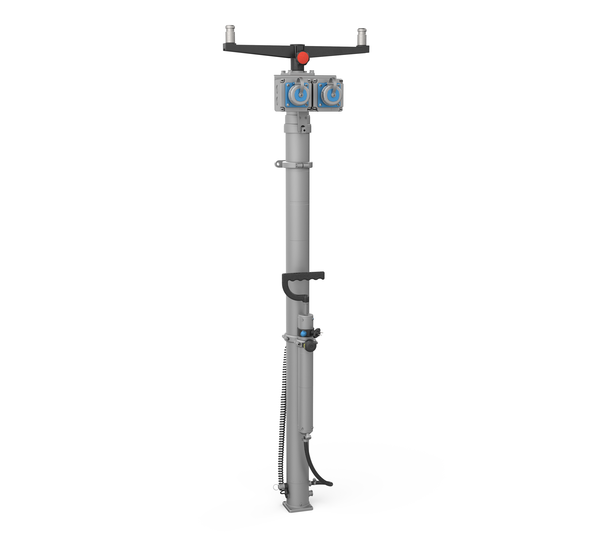 Lichtmast 4m für Rollcontainer Strom-Licht | © MUNK GmbH