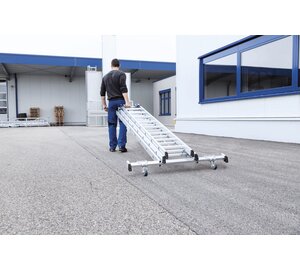 Nachrüstsatz roll-bar an Alu Schiebeleiter | © MUNK GmbH