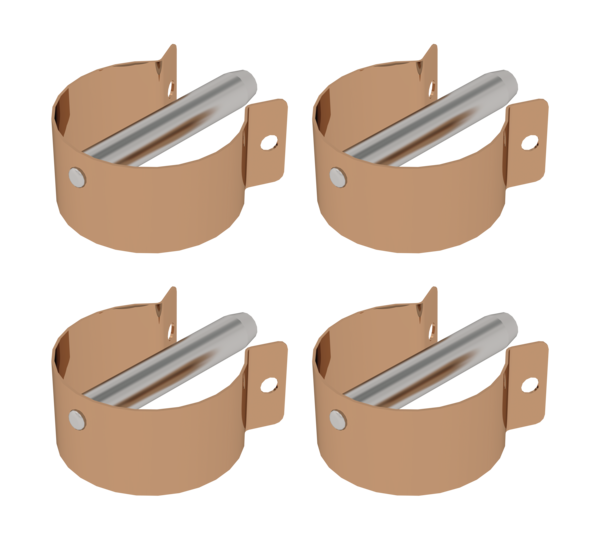 Federclip für Rollgerüst mit langen Bolzen, offen | © MUNK GmbH