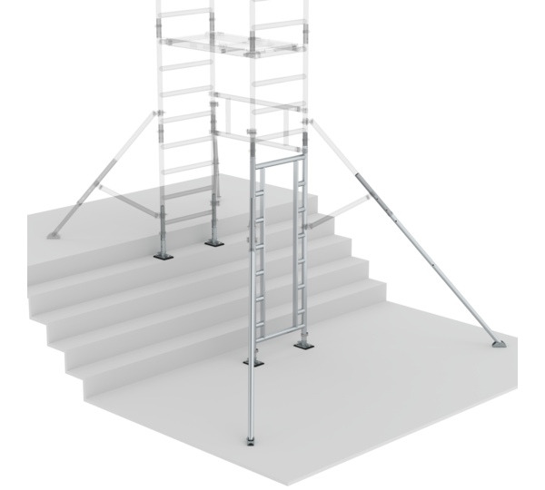 FlexxTower Treppenkit Grundset für einseitigen Durchstieg Aufbau | © MUNK GmbH