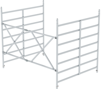 Klapprahmeneinheit 4 Lenkrollen & Feststellbremse, Gerüst 1,9m | © MUNK GmbH