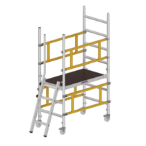 Mobile assembly platform including hook-on ladder and railing set | © MUNK GmbH
