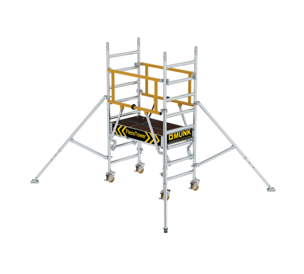 FlexxTower Ein-Personen-Gerüst mit Vorlaufendem Geländer | © MUNK GmbH