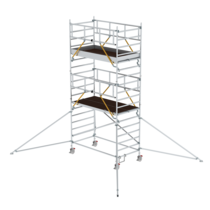 Mob. scaff SG 2,45x1,35 m w. outr. & db.pf, pfh 4,47 m | © MUNK GmbH