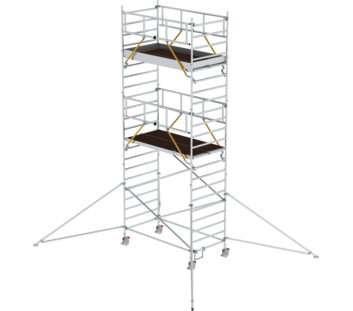 Mob. scaff SG 2,45x1,35 m w. outr. & db.pf, pfh 5,59 m | © MUNK GmbH