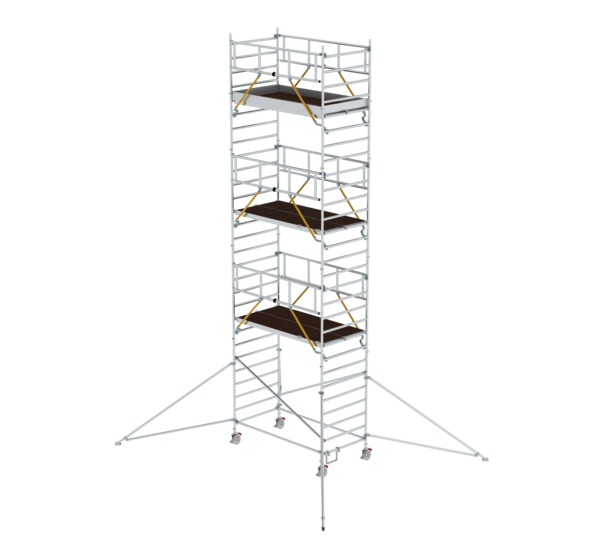 Mob. scaff SG 2,45x1,35 m w. outr. & db.pf, pfh 7,55 m | © MUNK GmbH
