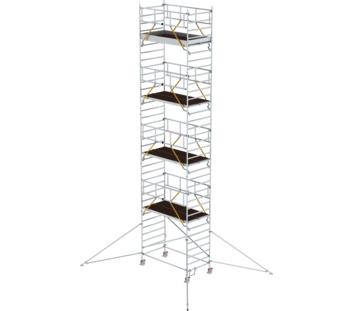 Mob. scaff SG 2,45x1,35 m w. outr. & db.pf, pfh 9,51 m | © MUNK GmbH