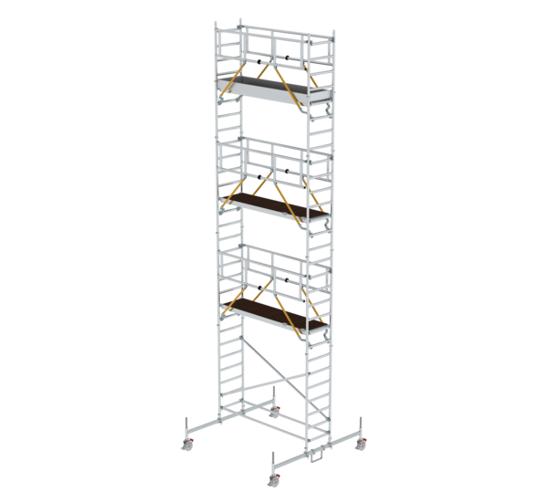 Rollgerüst SG 2,45x0,75 m mit Fahrbalken, Plattformhöhe 7,74 m | © MUNK GmbH Rollger. SG 2,45x0,75 m m. Fahrb., PF-Höhe 7,74 m | © MUNK GmbH