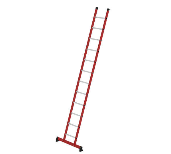 Echelle d'appui à échelons GFK/Alu avec traverse nivello® 12 marches | © MUNK GmbH