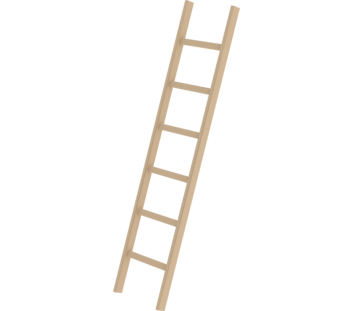 Straight ladder wood w/o stabiliser, 6 rungs | © MUNK GmbH