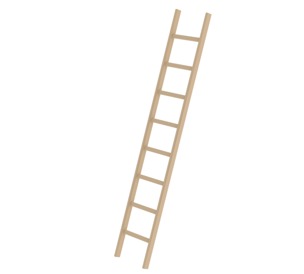 Straight ladder wood w/o stabiliser, 8 rungs | © MUNK GmbH