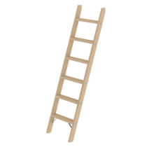 Step straight ladder wood w/o stabiliser, 6 steps | © MUNK GmbH