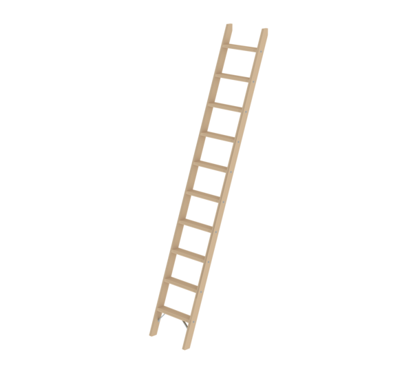 Stufen-Anlegeleiter Holz ohne Traverse, 10 Stufen | © MUNK GmbH