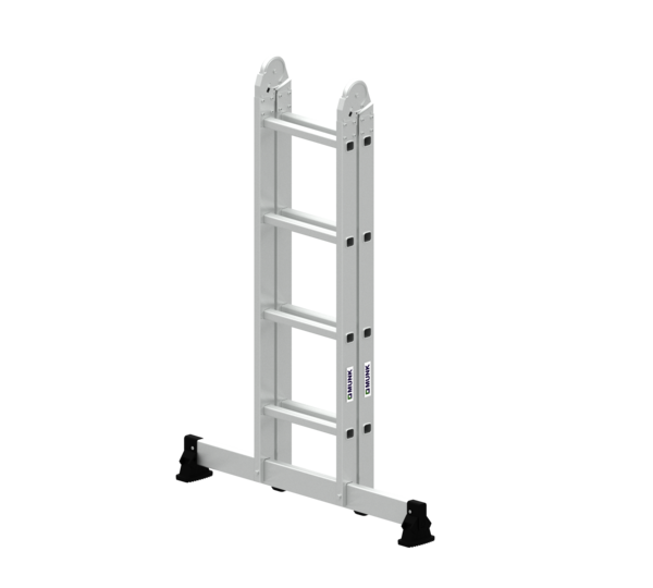 Folding ladder, 2-section with nivello® stabiliser  | © MUNK GmbH Folding ladder 2-sec.w.nivello stab. 2x4 rungs | © MUNK GmbH