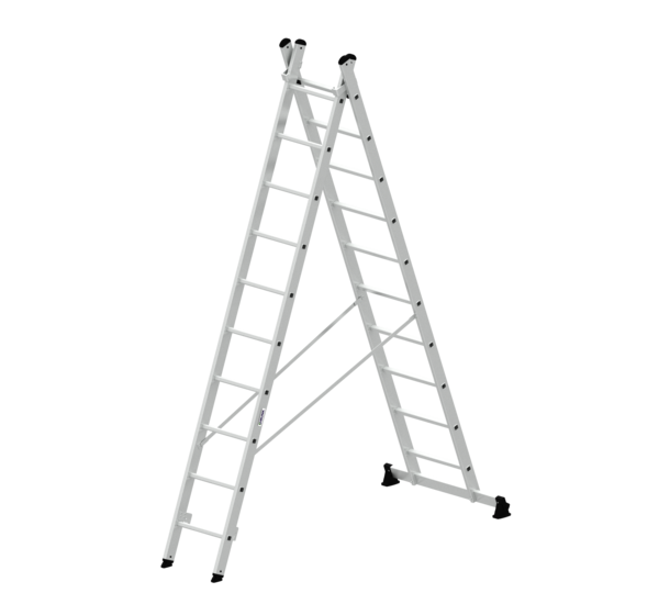 MZ-Leiter 2-tlg. m. nivello-Trav. , 2x10 Sp. | © MUNK GmbH