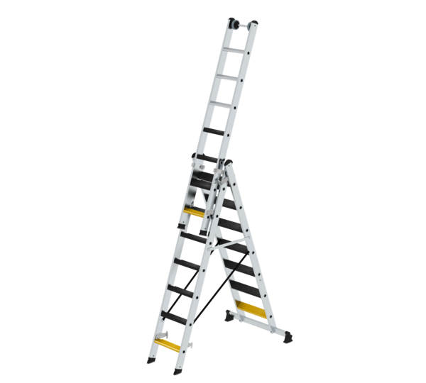 Multi-purpose ladder with steps, 3-section | © MUNK GmbH