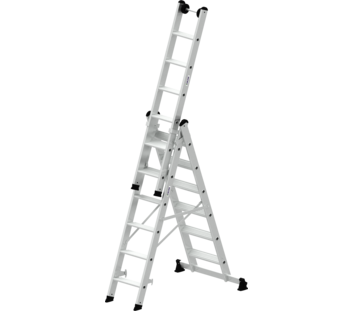 Multi-purpose ladder with steps, 3-section | © MUNK GmbH