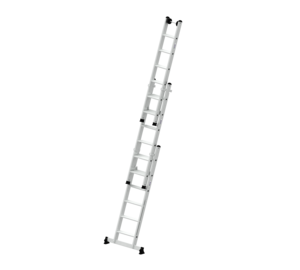 Multi-purpose ladder with steps, 3-section with nivello® stabiliser 3x6 steps | © MUNK GmbH Multi-purpose ladder with steps, 3-section | © MUNK GmbH