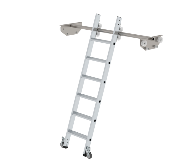 Regalleiter fahrbar für Doppelregal, 6 Stufen | © MUNK GmbH