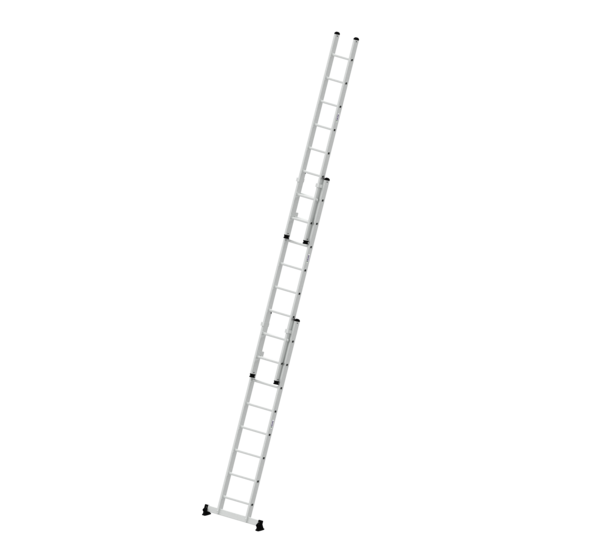 Rung push-up extension ladder 3-section with nivello® stabiliser  | © MUNK GmbH Push-up ext. ladd. 3-sec.w.niv. stab. 3x8 rungs | © MUNK GmbH
