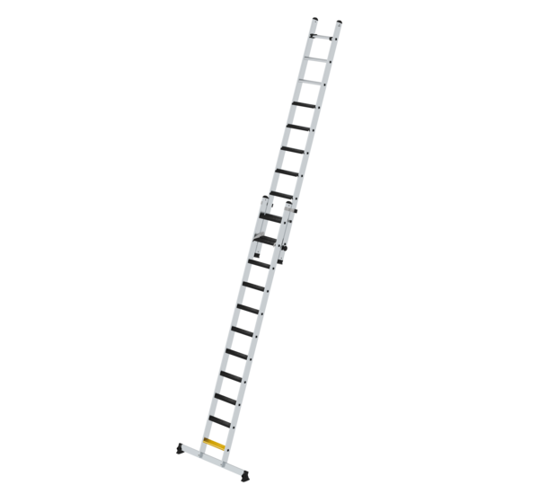 Push-up extension ladder with steps 2-section with nivello® stabiliser and clip-step R 13 | © MUNK GmbH Push-up ext.ladd.2-sec. w niv. stab./clip-step R13 | © MUNK GmbH