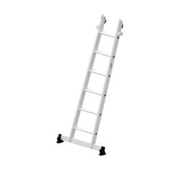 Stufen-Glasreinigerleiter Unterteil mit nivello®-Traverse | © MUNK GmbH Glasreinigerl. Unterteil m. nivello-Trav., 6 St. | © MUNK GmbH