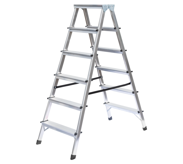 Household ladder, double-sided access, 2x6 steps | © MUNK GmbH