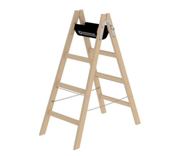 Échelle double à barreaux en bois, 2 x 4 barreaux | © MUNK GmbH