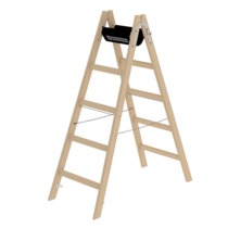 Double-sided rung ladder, wood, 2x5 rungs | © MUNK GmbH