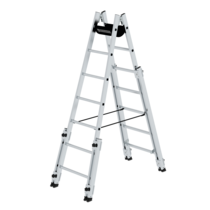 Alu. double-sided ladder, 2x7 rungs | © MUNK GmbH