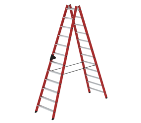 Double-sided ladder, 2-sid. acc.RFG/alu 2x12 steps | © MUNK GmbH