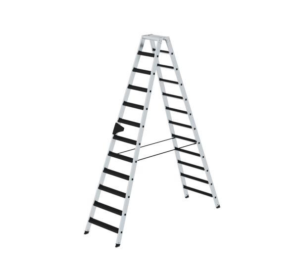 Double-sided step ladder double-sided access and clip-step relax | © MUNK GmbH Doub-sid. ladd., 2-sid. acc.w.relax step,2x12 st. | © MUNK GmbH