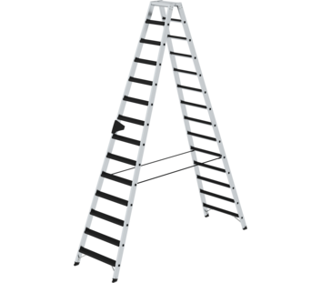 Stufen-Stehleiter beidseitig begehbar mit clip-step relax | © MUNK GmbH Stehl. beids.  m. relax step, 2x8 St. | © MUNK GmbH