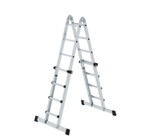 Teleskopleiter 4-teilig mit Traverse, 4x4 Sprossen | © MUNK GmbH