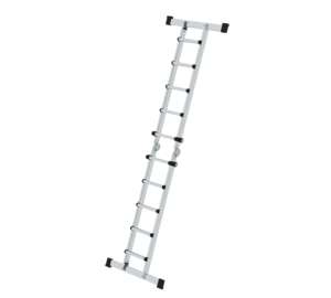 Teleskopleiter 4-teilig mit Traverse, 4x5 Sprossen | © MUNK GmbH