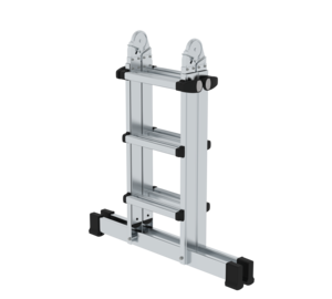 Teleskopleiter 4-teilig mit Traverse, 4x3 Sprossen | © MUNK GmbH