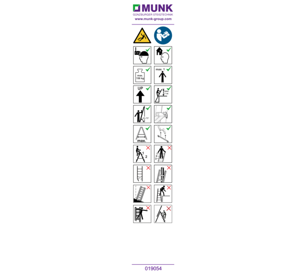 Autocollant avec instructions d’utilisation | © MUNK GmbH