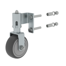 Spring-loaded castor for shelf ladder, right | © MUNK GmbH