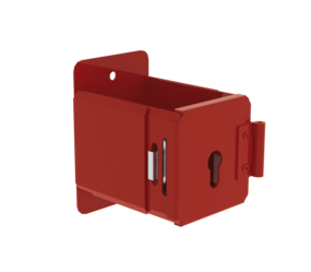 Ladder holder RAL 3000 f.site profile half-cylinder | © MUNK GmbH