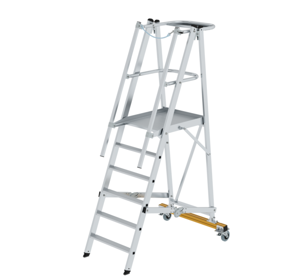 Plattformleiter klappbar und fahrbar, 6 Stufen | © MUNK GmbH