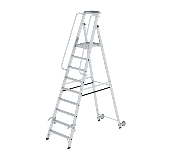 Plattformleiter mit Rollen und Griff | © MUNK GmbH Plattformleiter mit Rollen und Griff, 9 Stufen | © MUNK GmbH