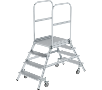 Plat.stairs,2-sid.acc. spr-load.cast. gr. alu,4 st | © MUNK GmbH