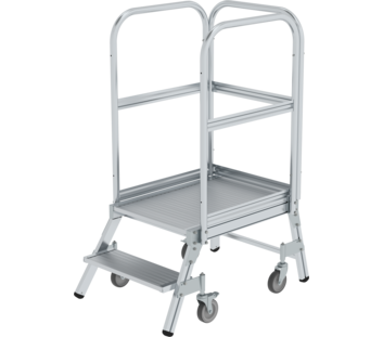 Plat.stairs,1-sid.acc. spr-load.cast. gr. alu,2 st | © MUNK GmbH