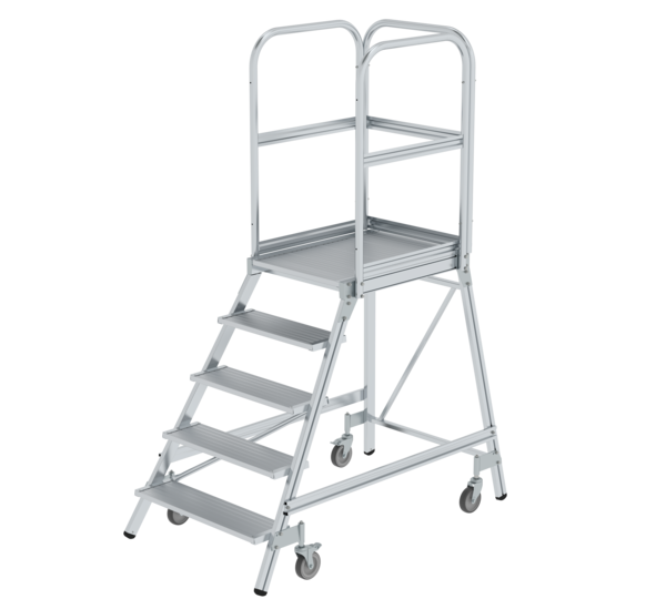 Plat.stairs,1-sid.acc. spr-load.cast. gr. alu,5 st | © MUNK GmbH