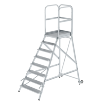 Plat.stairs, 1-sid.acc.w cast/handle gr.alum 8 st | © MUNK GmbH