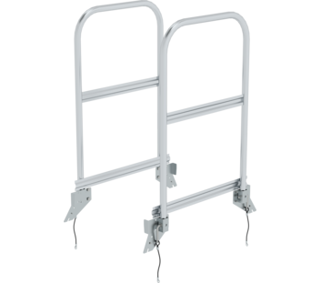 Garde-corps enfichable, pour escaliers à plate-forme avec marches des deux côtés | © MUNK GmbH Garde-corps enfich. pour esc. à p-f deux côtés  | © MUNK GmbH