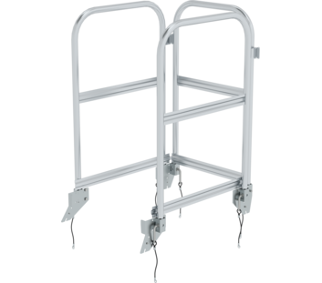 Garde-corps enfichable, pour escaliers à plate-forme avec marches d'un seul côté | © MUNK GmbH Garde-corps enfich. pour esc. à p-f un côté  | © MUNK GmbH