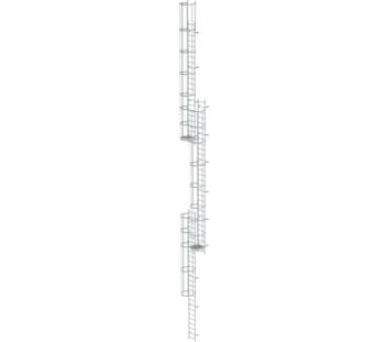Mult-fl.vert. ladder w.back prot, anod.alu 18.84 m | © MUNK GmbH