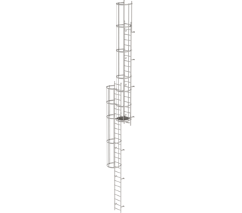 Mult-fl.vert. ladder w.back prot, st.stl. 12.12 m | © MUNK GmbH