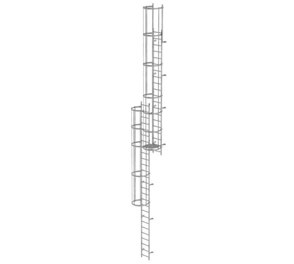 Mult-fl.vert. ladder w.back prot, gal.stl. 12.12 m | © MUNK GmbH